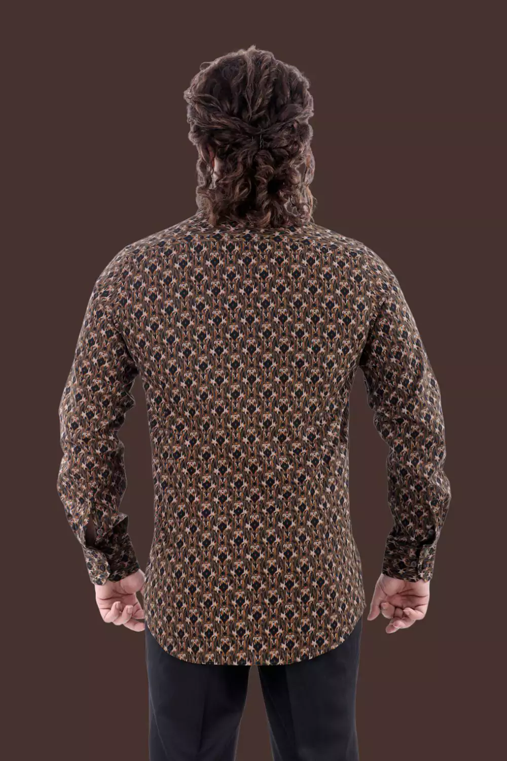 Geometric Patterned Slim Fit Shirt