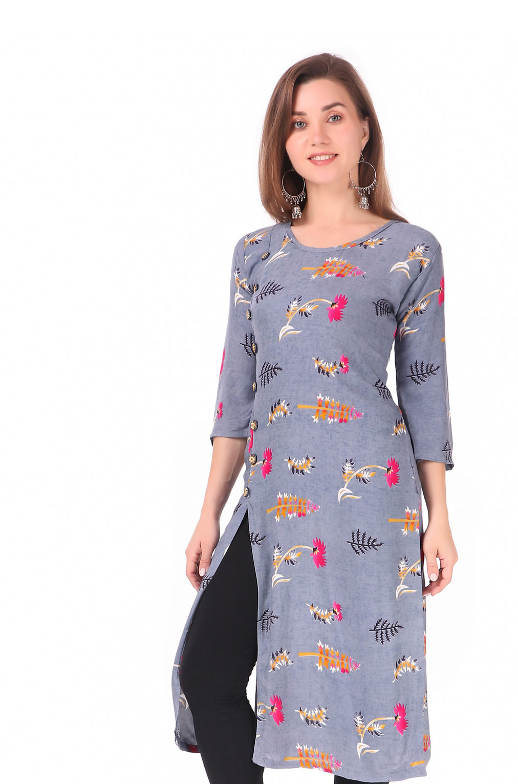 Chinese Collar Kurtis Pattern 2024 | www.favors.com