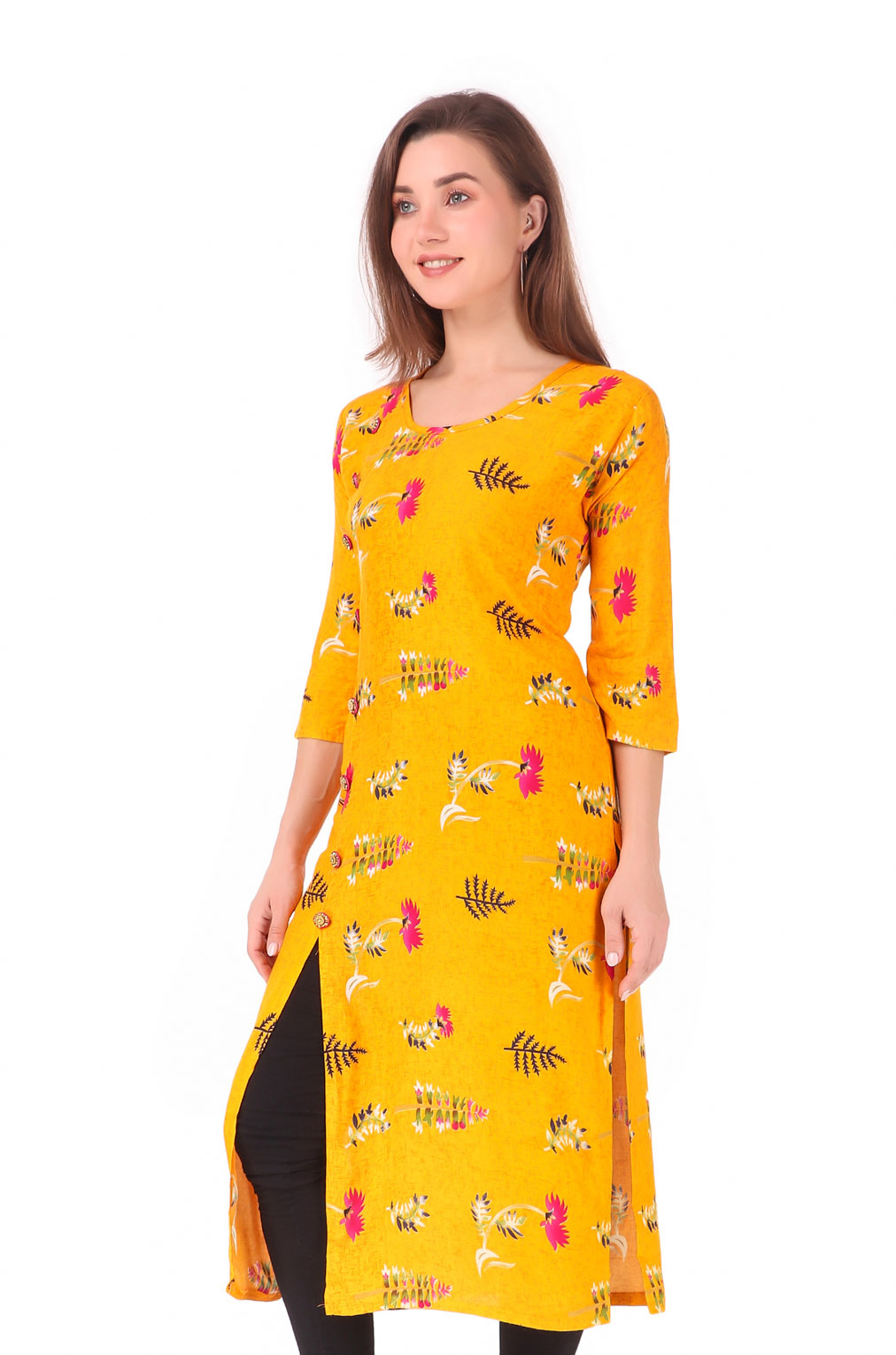 Buy IMARA Womens Slim Fit Printed Churidar Suit | Shoppers Stop