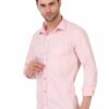 pink printed slim fit formal shirt
