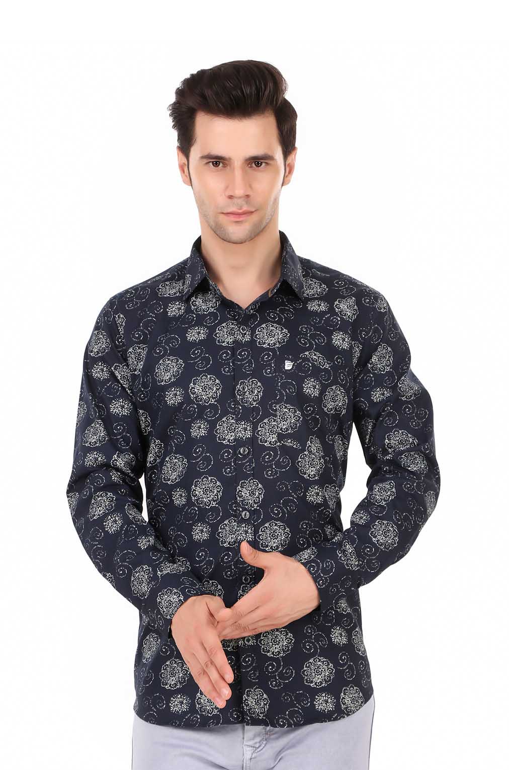 Men Blue Slim Fit Formal Shirt