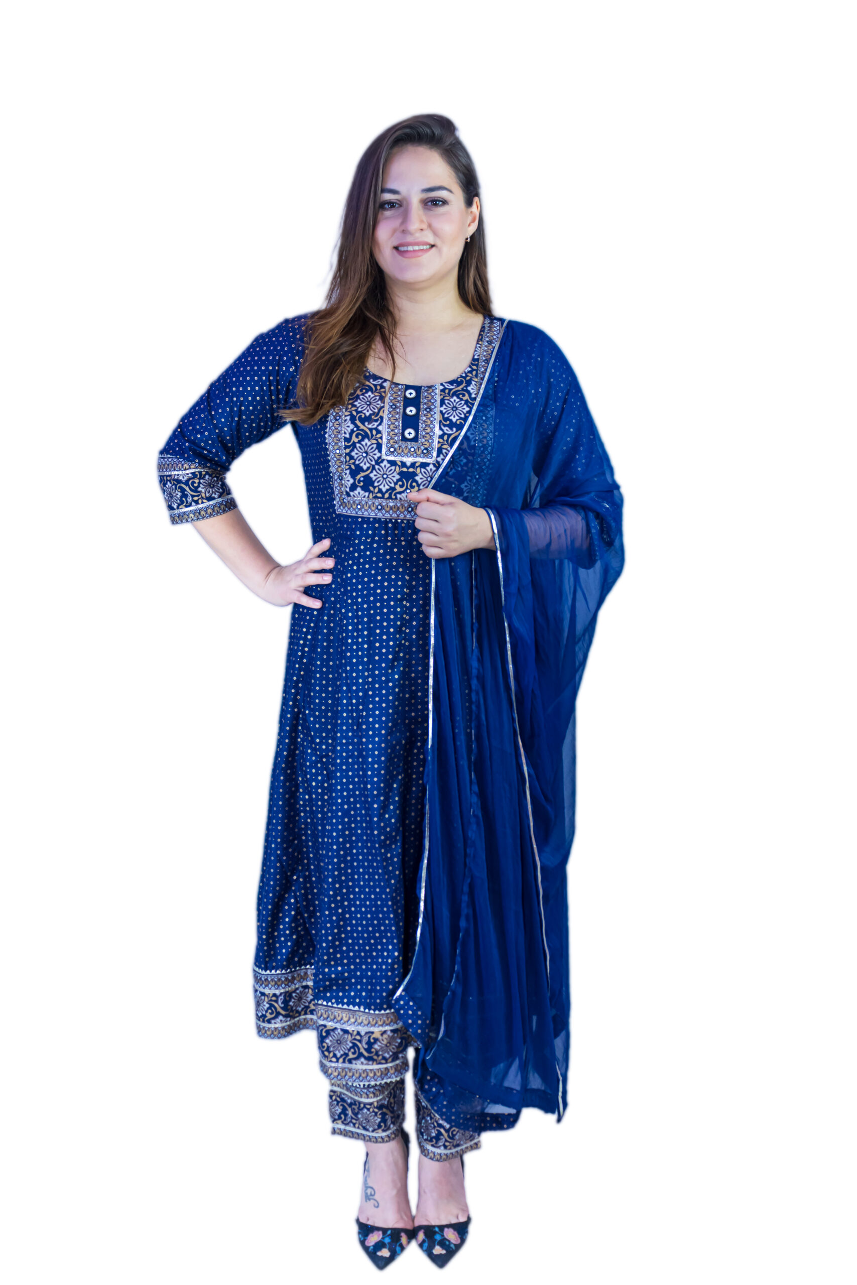 Rayon Casual Regular Ethnic Wear Suit Set With Dupatta