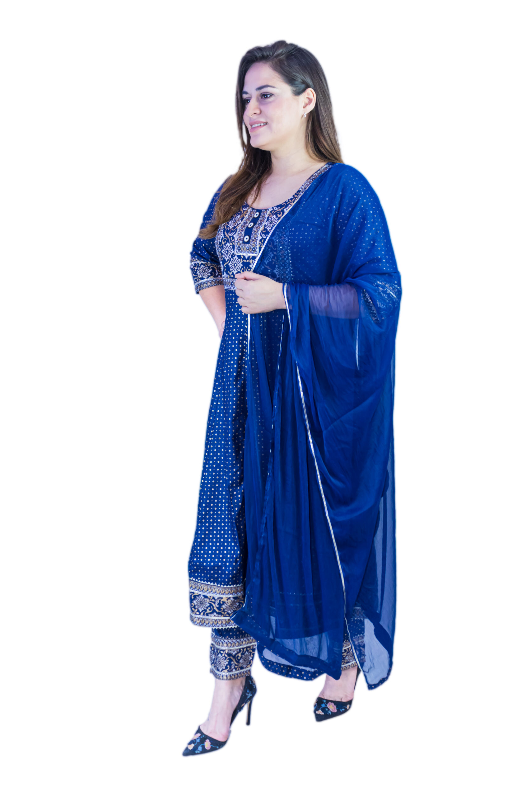 Rayon Casual Regular Ethnic Wear Suit Set With Dupatta