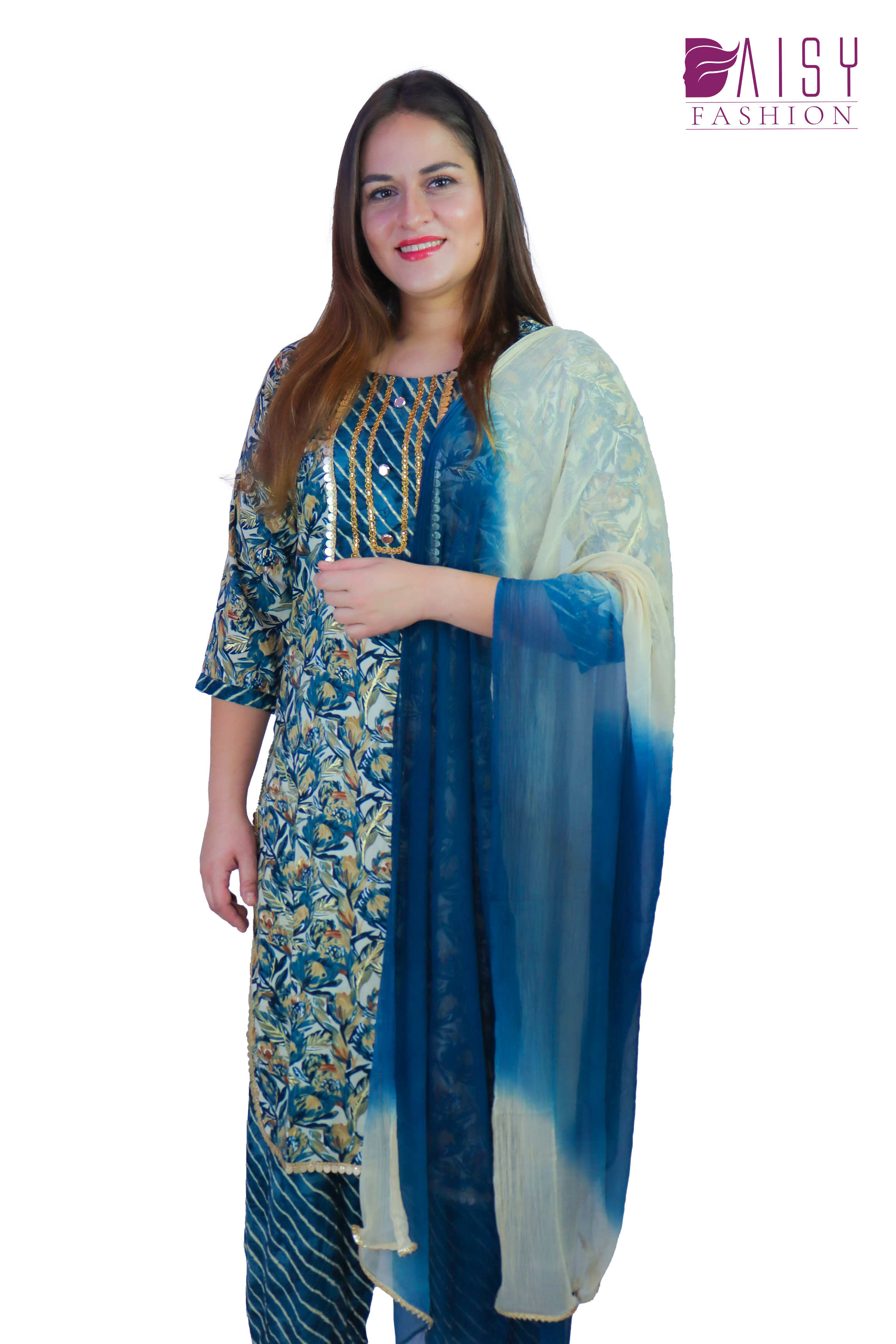 Multicolor Women’s Rayon Casual Regular Ethnic Wear Suit Set With Dupatta