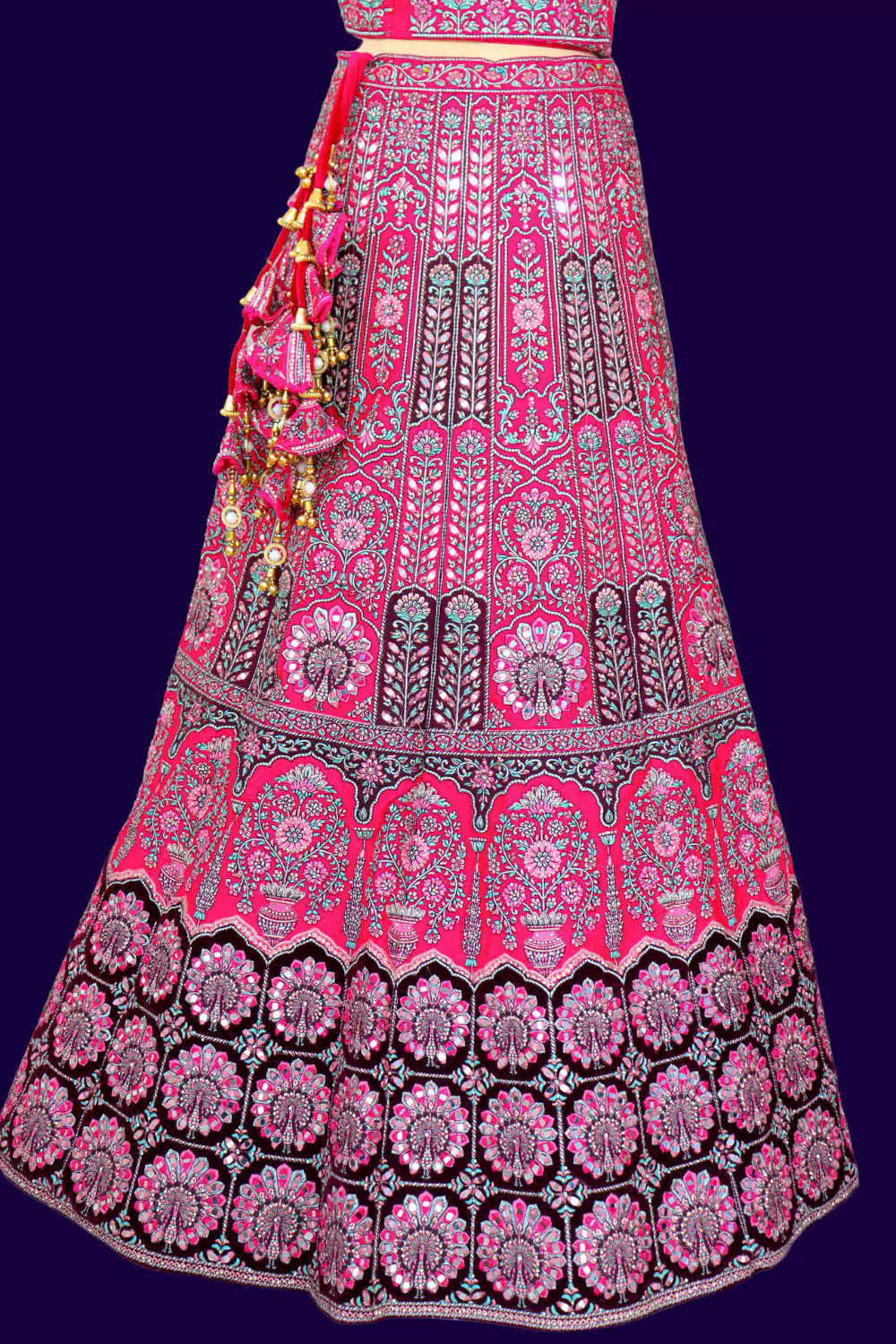 Magenta Pink Bridal Lehenga Set