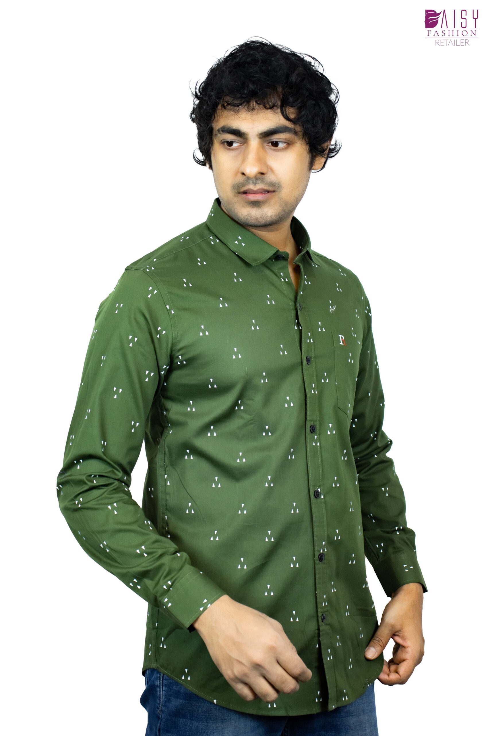 Printed Green Shirt