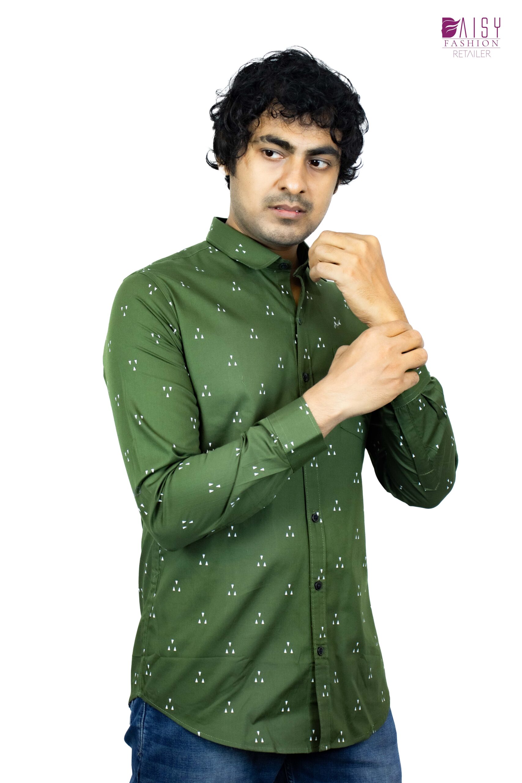 Printed Green Shirt