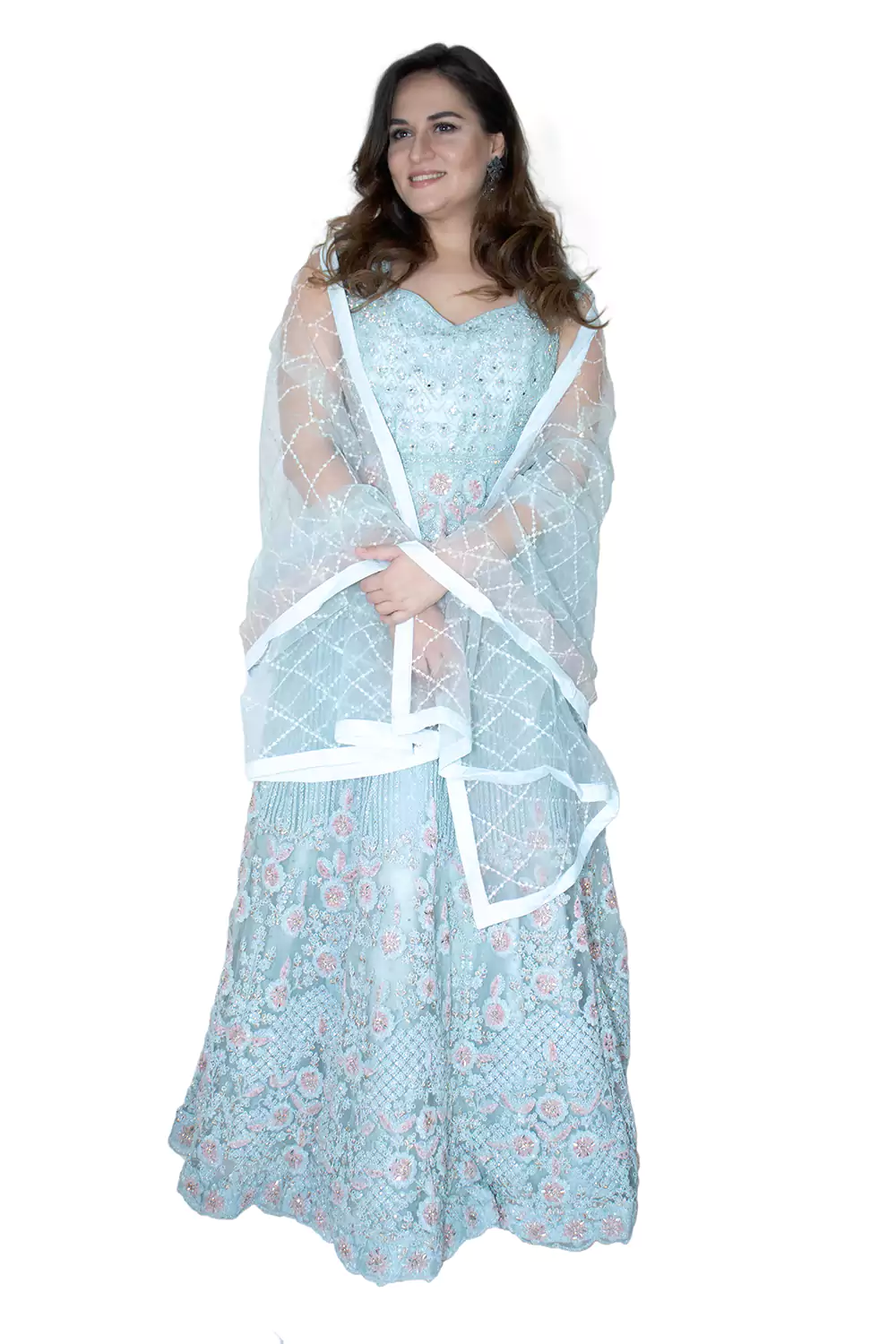 Soft Blue Net Dress