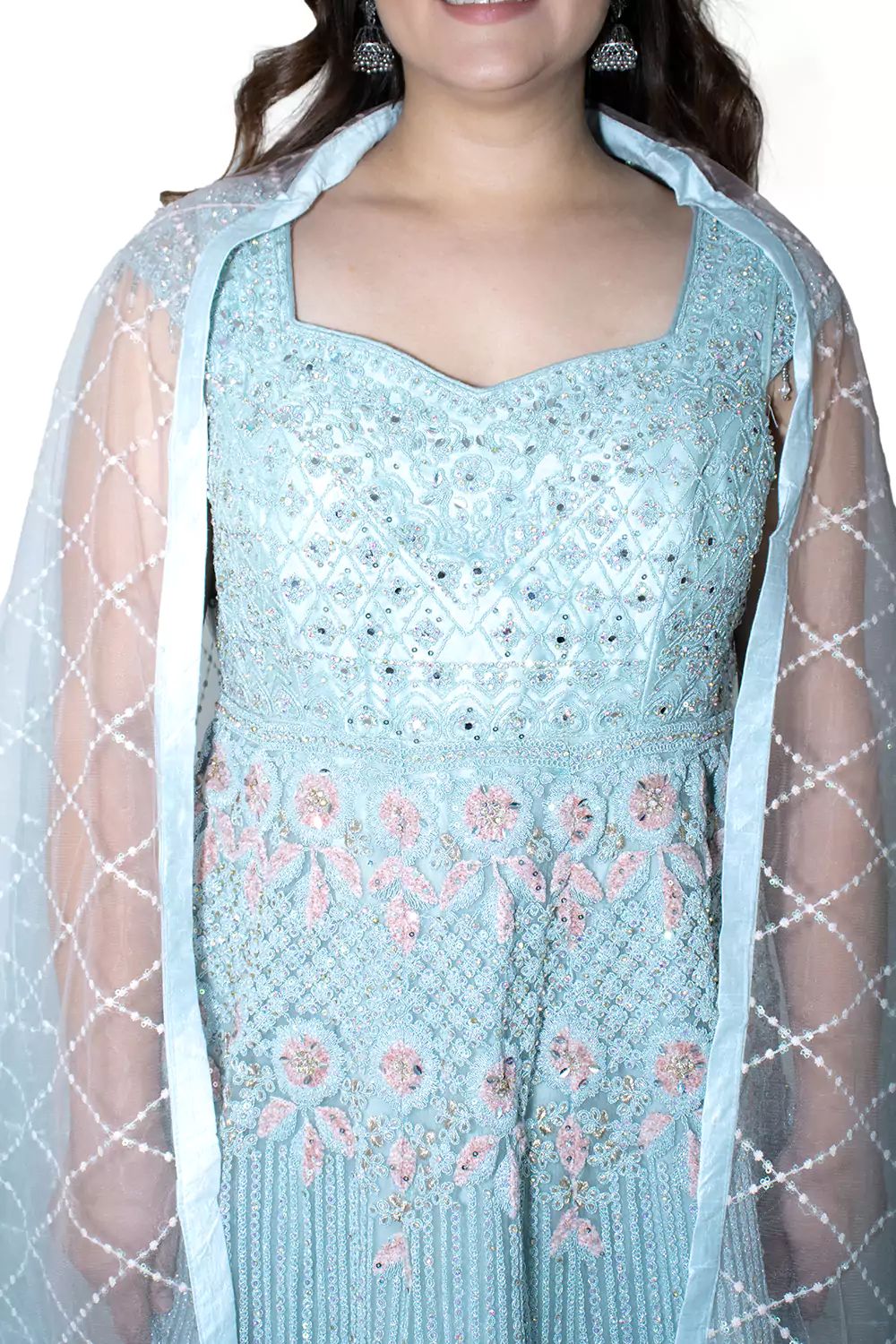Soft Blue Net Dress
