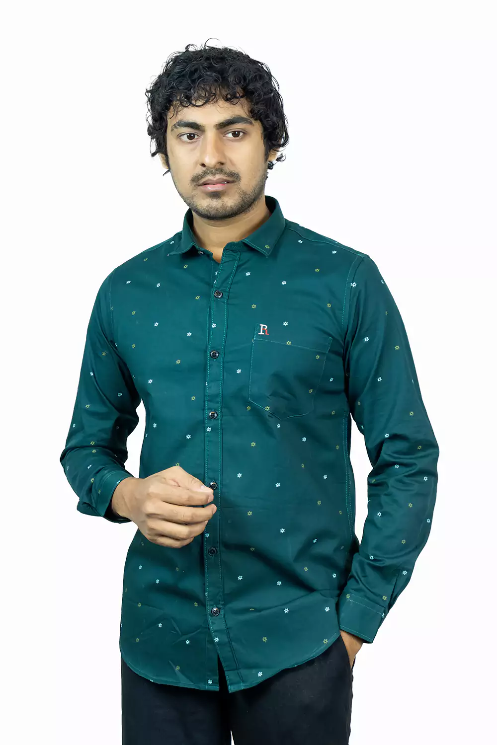 Ombre Green Formal Shirt