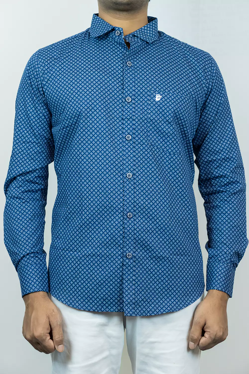 Indigo Blue Printed Shirt