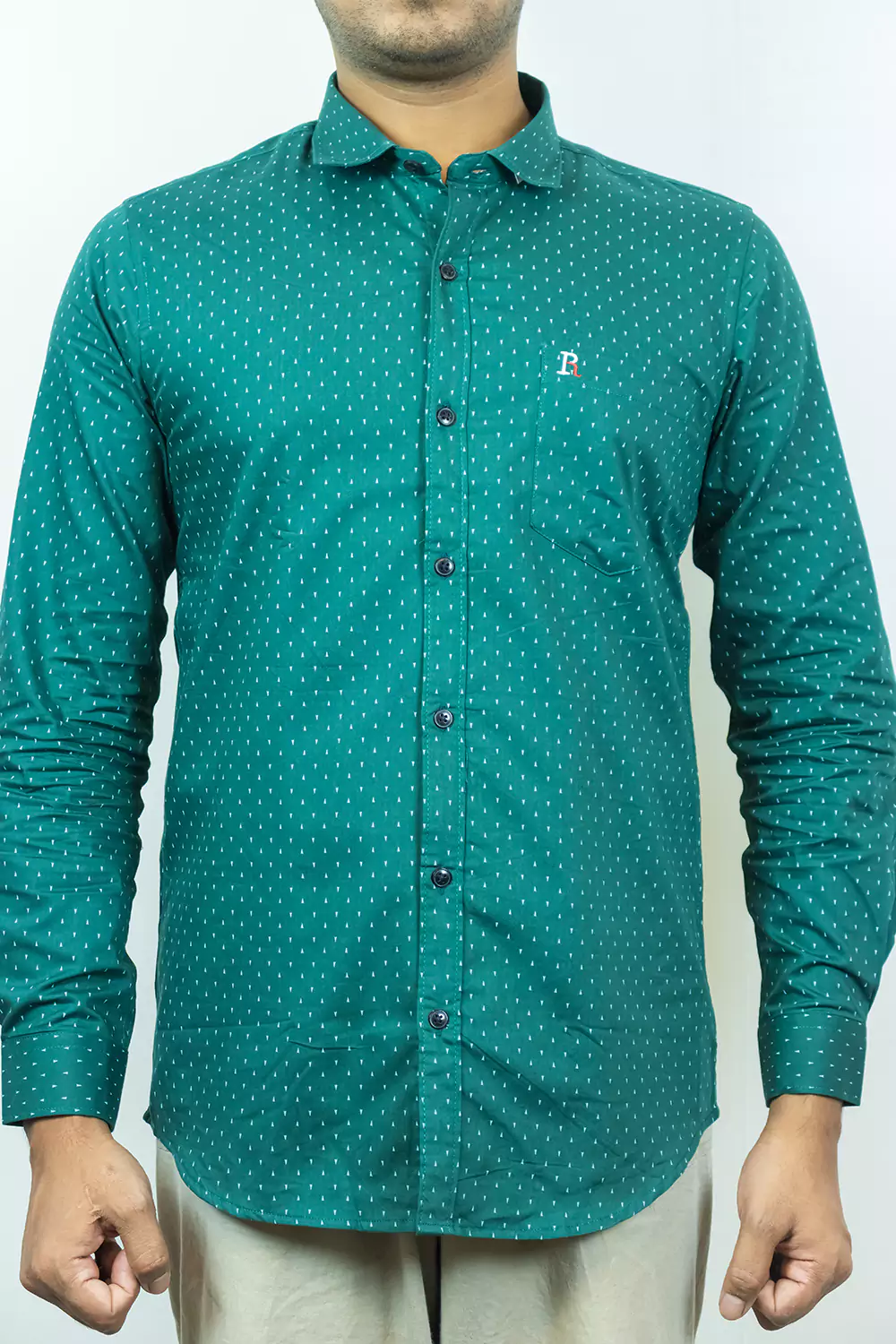 Green Patterned Shirt