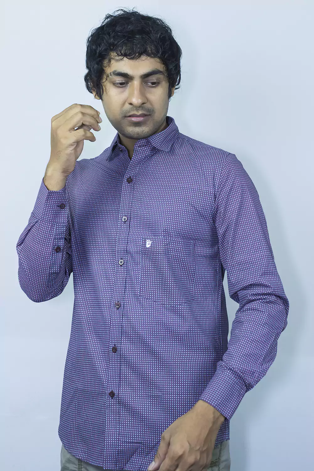 Purple Dotted Shirt