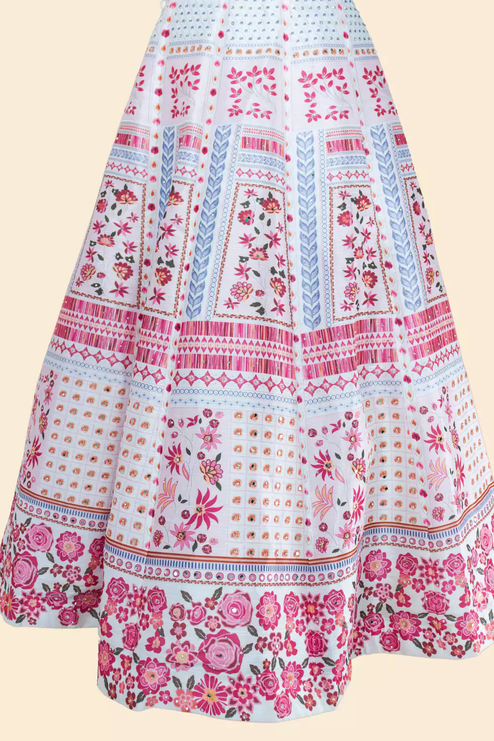 Ultra-Pink Embroidered Lehenga Set
