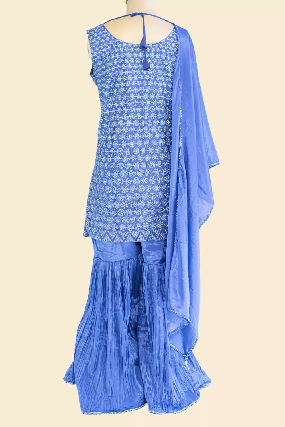 Royal Blue Sharara Suit Set