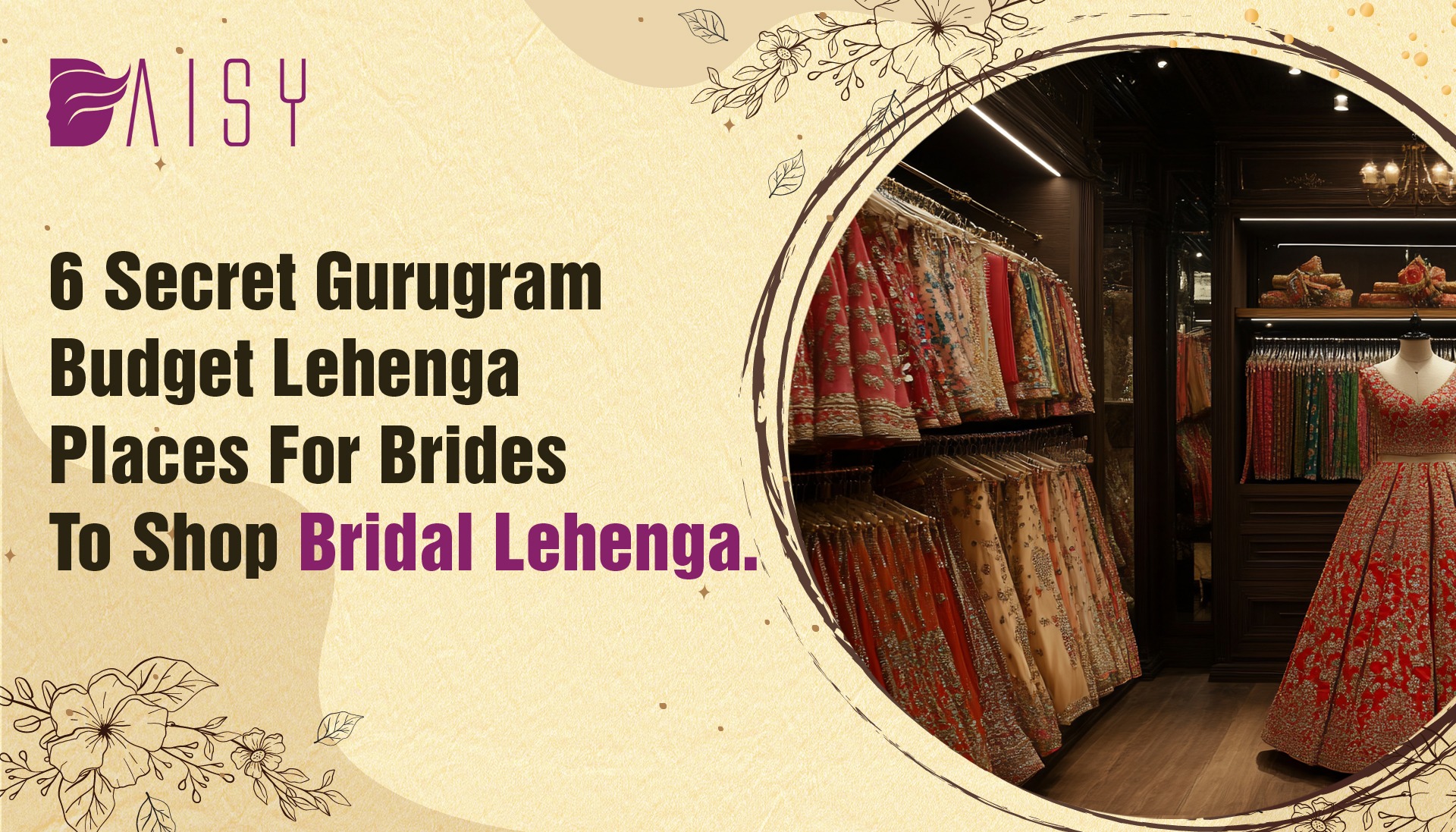 You are currently viewing 6 Secret Gurugram Budget Lehenga Places For Brides To Shop Bridal Lehenga.