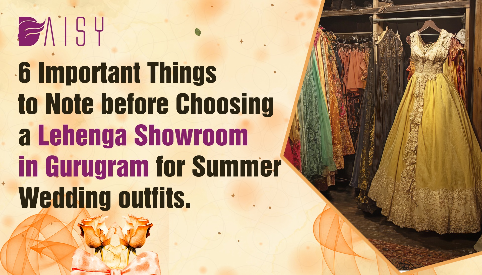 You are currently viewing 6 Important Things to Note before Choosing a Lehenga Showroom in Gurugram for Summer Wedding outfits.